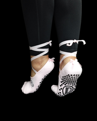 Pink Bow Grip Socks
